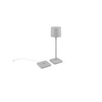 Akku-Tischleuchte R54096177 Fernandez - Grau, KONVENTIONELL, Kunststoff (12,5/38/12,5cm)