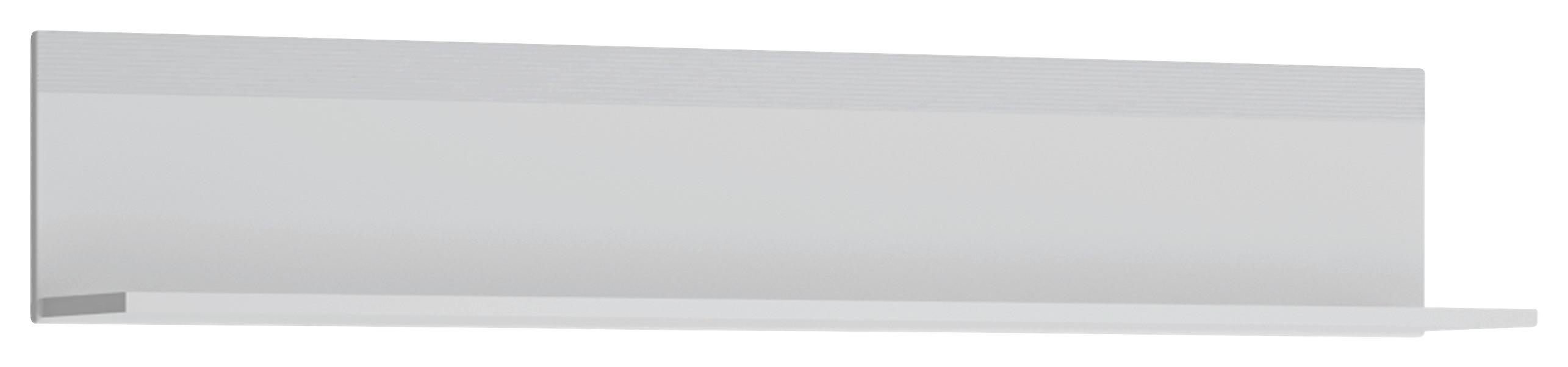 Nístěnná police NOVI barva bílá - bílá, Moderní, kompozitní dřevo (130/24/22cm) - Premium Living
