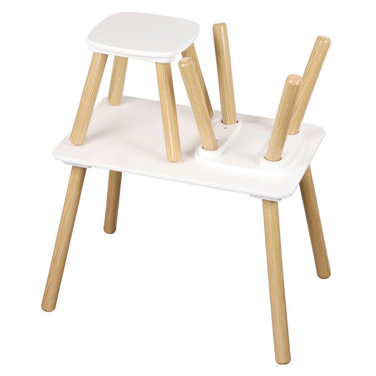 KINDERSITZGRUPPE Kiefer/Weiß B: 38cm - Weiß/Kieferfarben, Basics, Holz/Holzwerkstoff (38/43,5/58cm) - Kesper