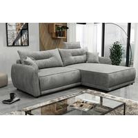 Ecksofa Fresh Grau 264x195 cm - Beige/Schwarz, Design, Textil (264/195cm) - MID.YOU