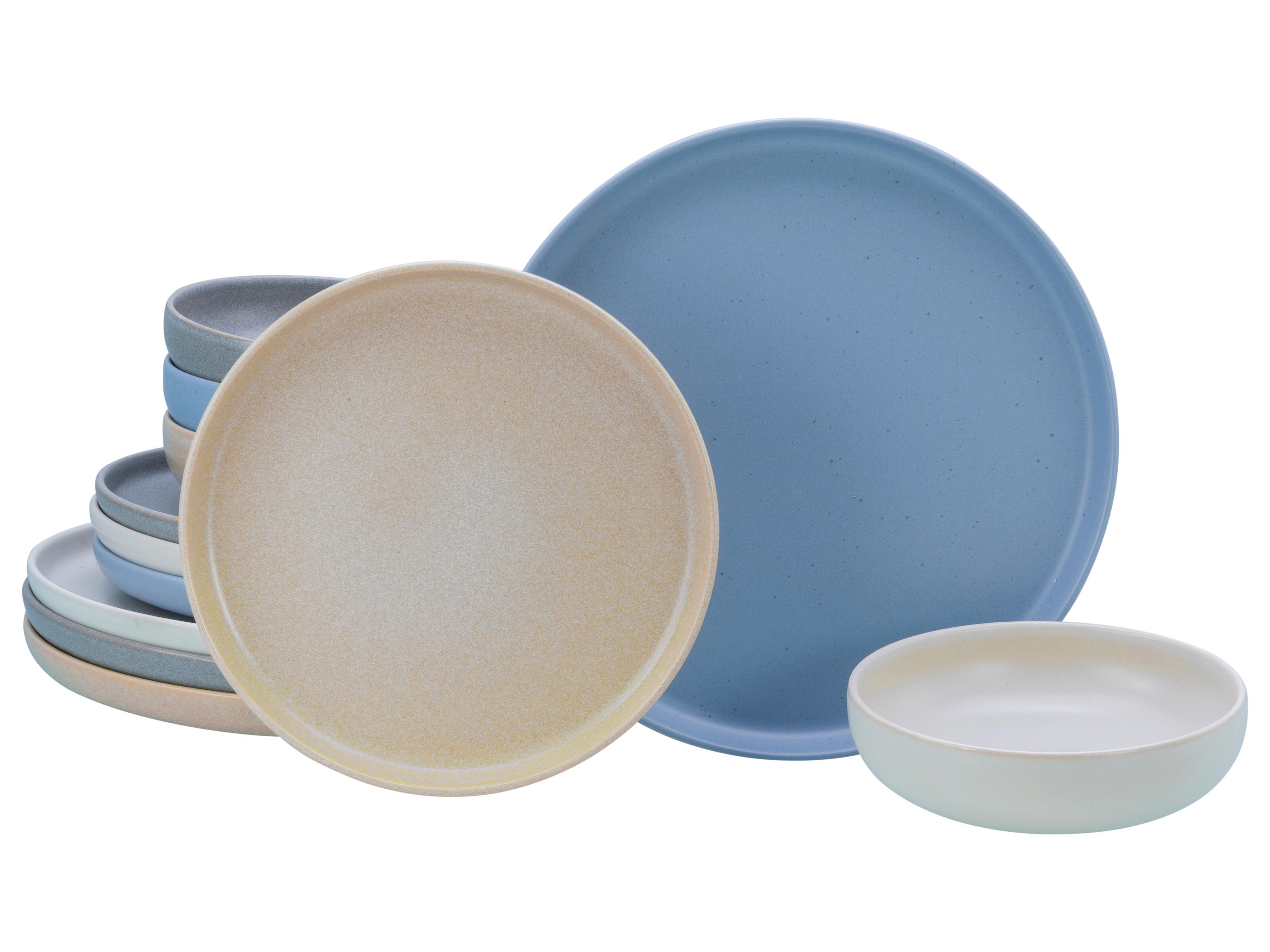 Tafelservice Uno Nordic, Creme, 12-Tlg. - Sandfarben/Creme, Basics, Keramik - Creatable