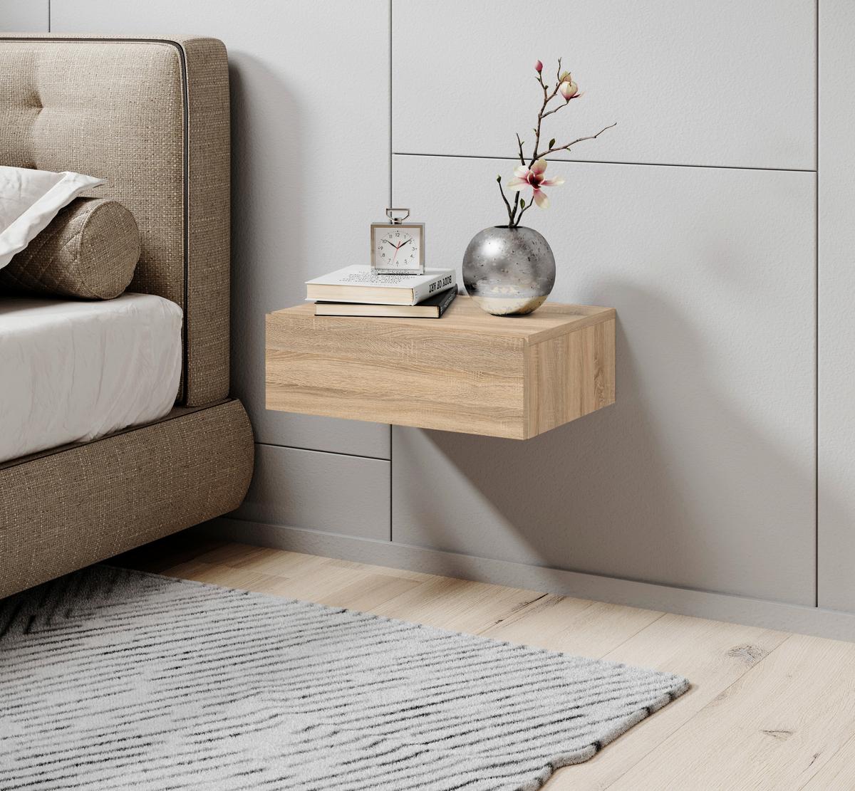 Nachkästchen Eichefarben H: 14 Cm Tajo - Eichefarben/Sonoma Eiche, MODERN, Holzwerkstoff (42/14/30cm) - Livetastic