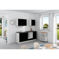 Küchenzeile Clean Ohne Geräte Ohne Geräte B: 200 Cm - Anthrazit/Schwarz, Design, Holzwerkstoff (200cm) - Express