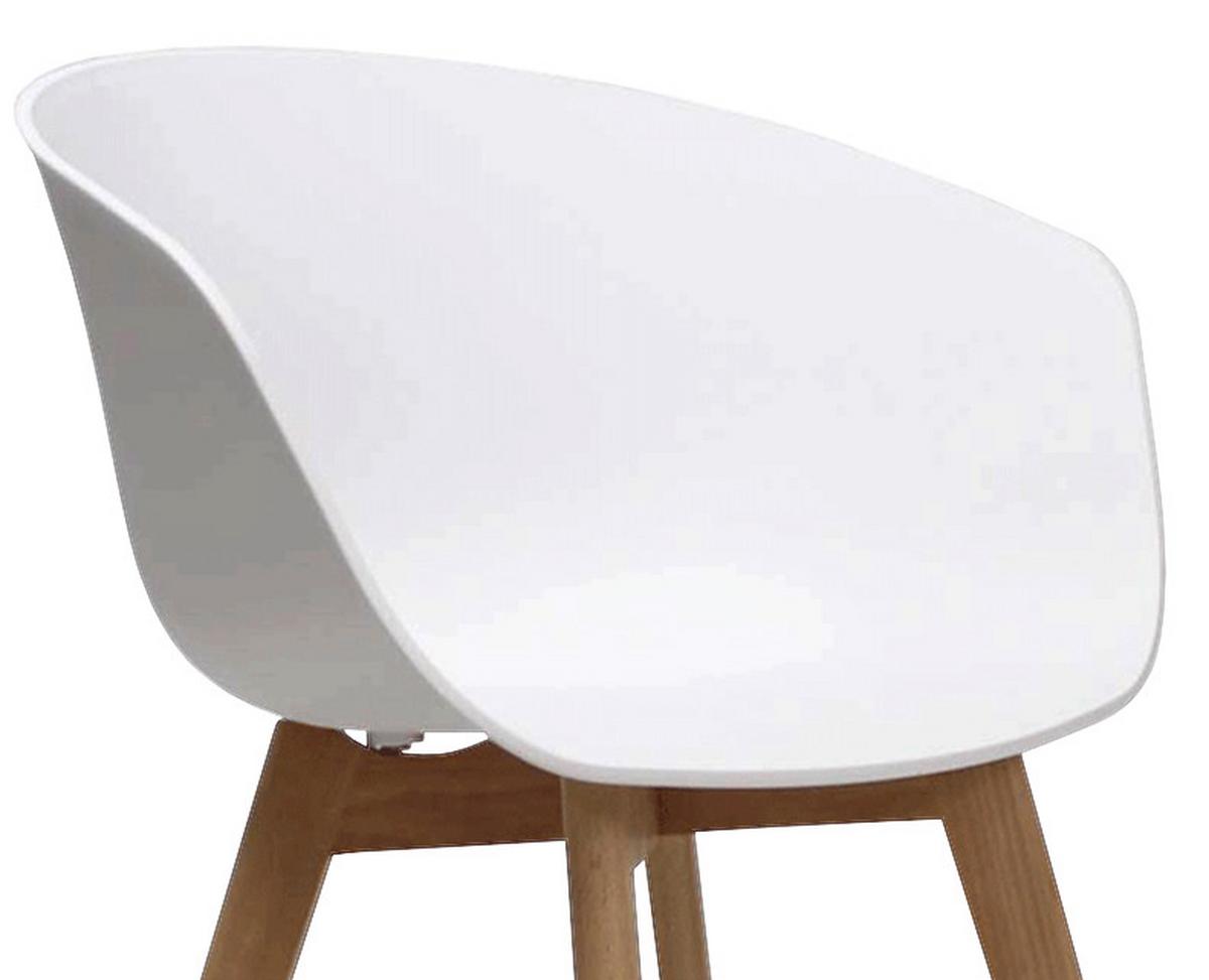 Armlehnstuhl-Set Noan - Naturfarben/Weiß, MODERN, Holz/Kunststoff (60/78,5/44cm) - MID.YOU