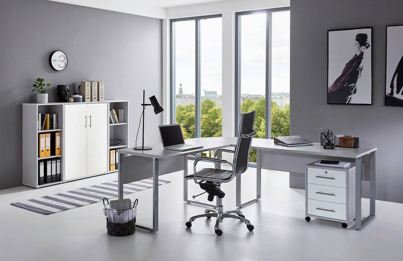 Büro Office Edition Grau/weiß - Weiß/Grau, MODERN - MID.YOU