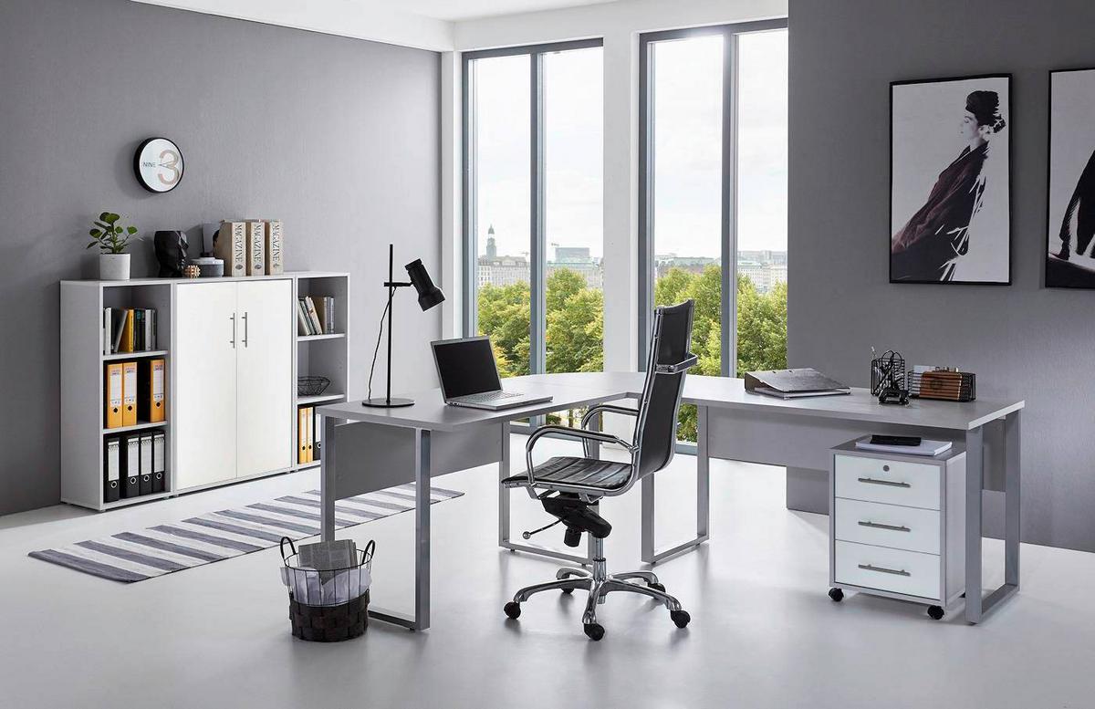 Büro Office Edition Grau/weiß - Weiß/Grau, MODERN - MID.YOU