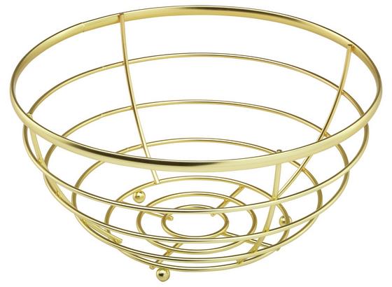 Miska Na Ovocie Serdy - zlatá, kov (25/12,7cm) - Mömax modern living Miska Na Ovocie Serdy - zlatá, kov (25/12,7cm) - Mömax modern living