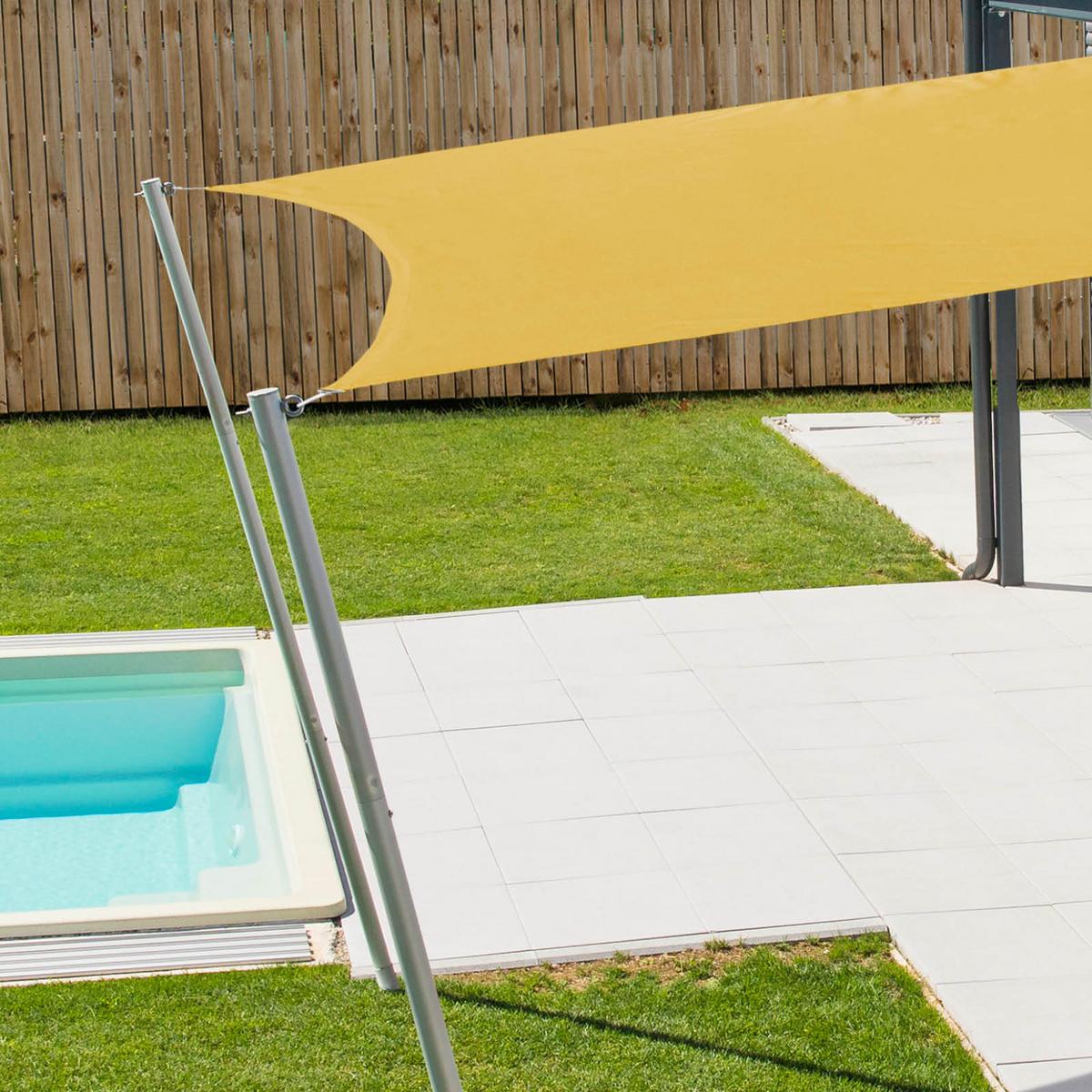 Sonnensegel Quadrat 4x4 M - Gelb, Basics (400/400cm)