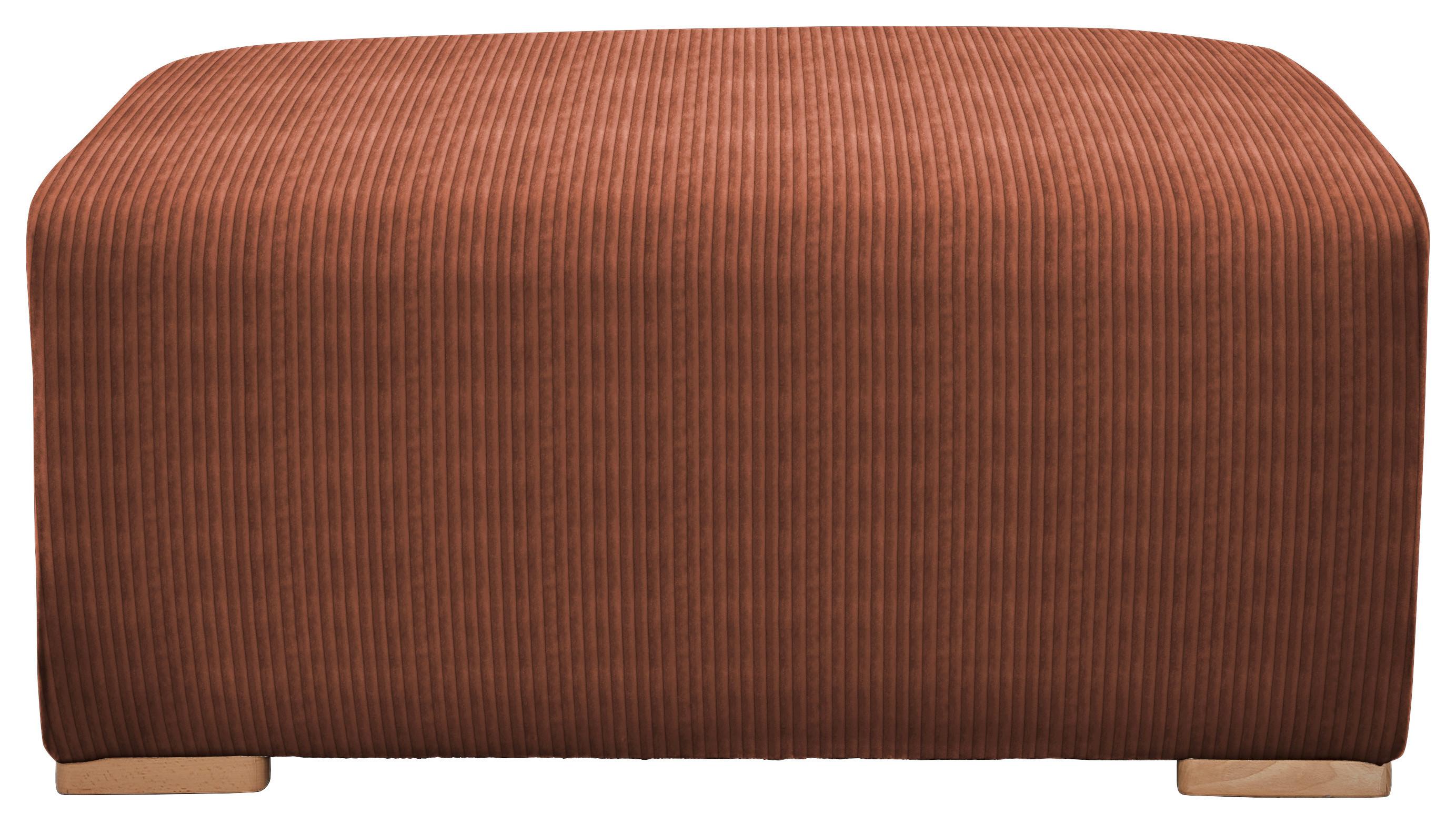 Hocker Vouge Kupferfarben BxHxT: 101x44x92 cm - Buchefarben/Kupferfarben, KONVENTIONELL, Textil (101/44/92cm) - Livetastic