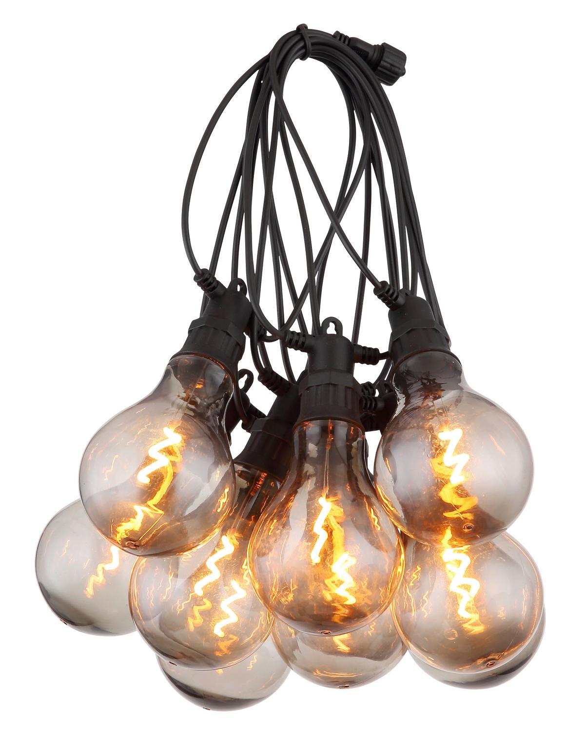 Lichterkette 3415 - Schwarz, Basics, Kunststoff (750/8/12cm) - Globo