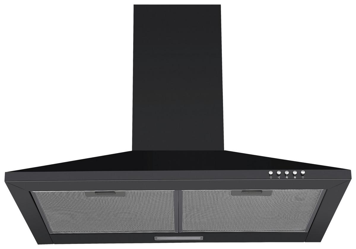 Dunstabzugshaube Karena Schwarz B: 60 cm, Led - Schwarz, Trend, Metall (60/58-96/47,5cm) - Respekta