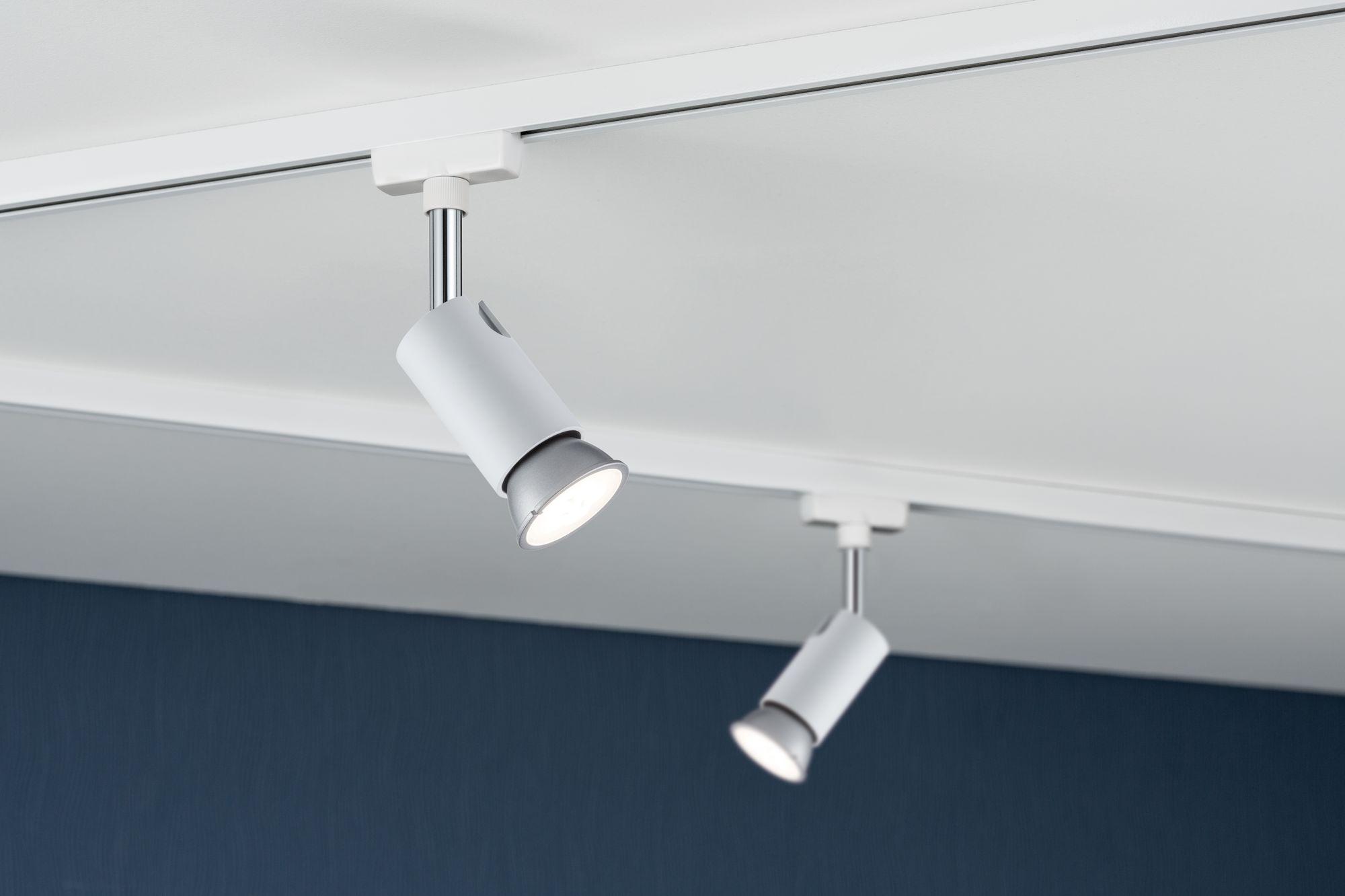 Schienensystem Urail Strahler 95330 LED-Spotkopf Schwenkbar - Weiß, Design, Metall (5,8/11/6,6cm) - Paulmann