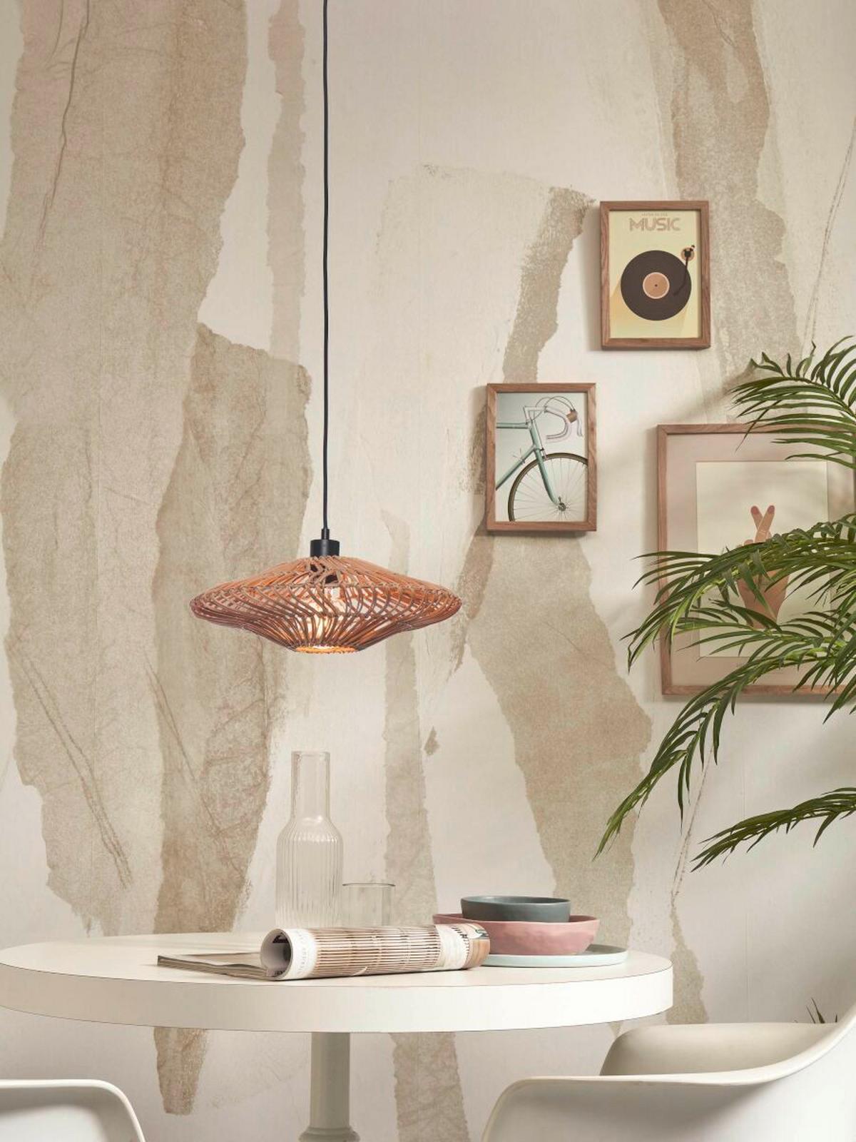 Hängeleuchte Zanzibar/h/4012/n - Naturfarben, Trend, Naturmaterialien (40/12cm) - Good & Mojo