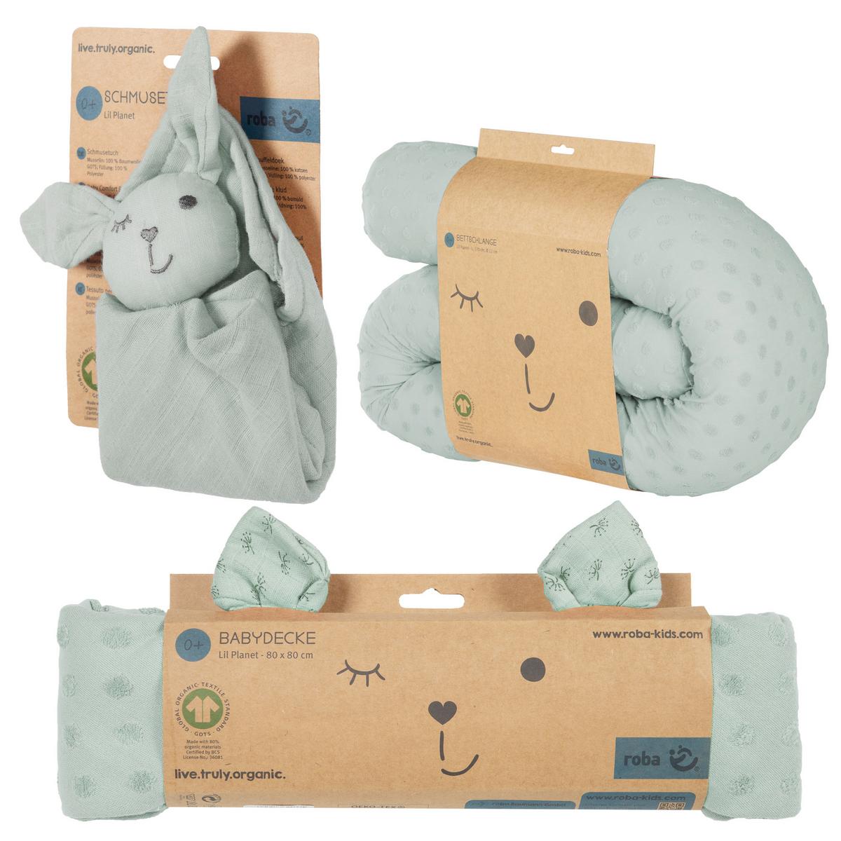 Geschenkset frosty green Kuscheln & Spielen - Grün, MODERN, Textil - Roba