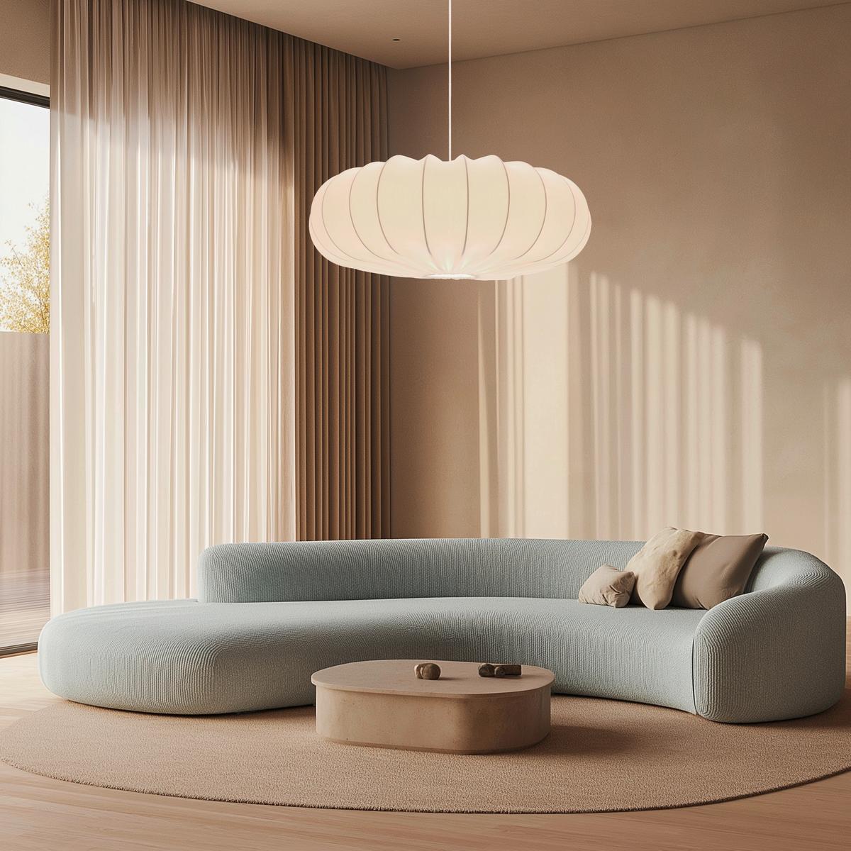 Pendelleuchte 31-39224 Caffe - Hellbraun/Weiß, KONVENTIONELL, Kunststoff/Metall (66/66/120cm)