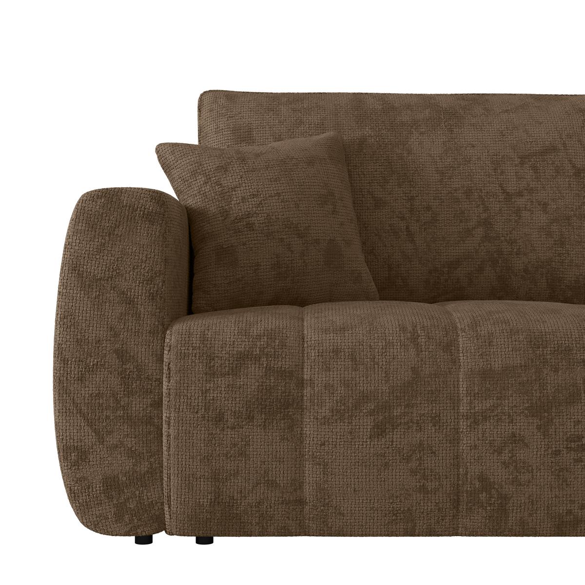 2-sitzer-sofa Bali Mit Schlaffunktion & Bettkasten - Schwarz/Mokka, MODERN, Holz/Textil (245/74-90/104cm) - Luca Bessoni