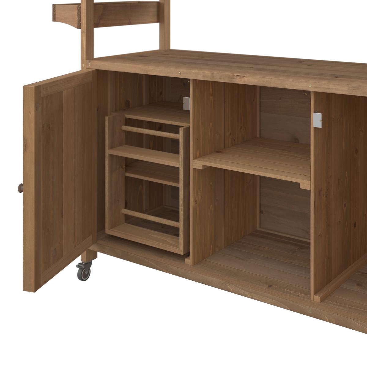 SKŘÍŇ ALI - barvy jedlového dřeva, Moderní, kov/dřevo (143/92/47cm) - Bessagi Garden