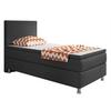 Boxspringbett Mit Topper 90x200 Cm Berlin F - Anthrazit/Silberfarben, KONVENTIONELL, Textil (90/200cm) - MID.YOU
