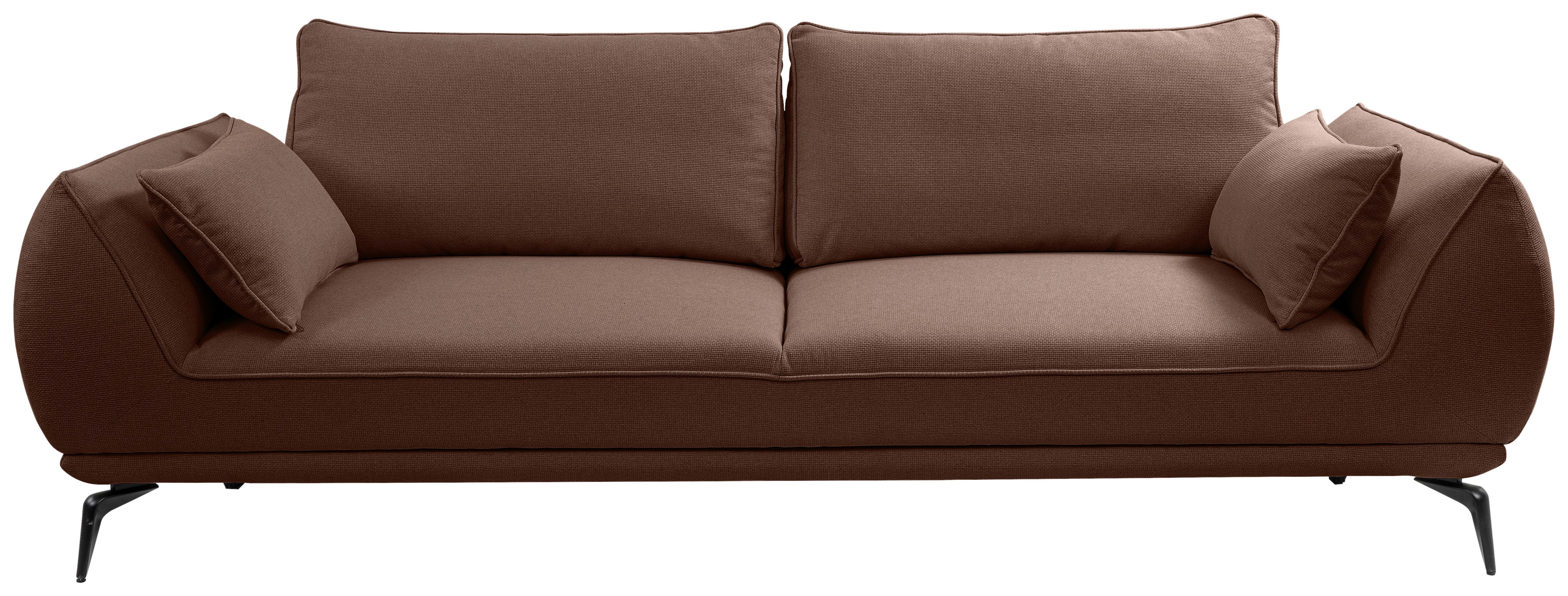 3-Sitzer-Sofa Cavo, Braun B: 249 cm - Creme/Schwarz, MODERN, Textil (249/86/118cm) - MID.YOU