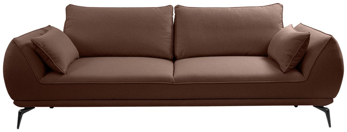 3-Sitzer-Sofa Cavo, Braun B: 249 cm - Creme/Schwarz, MODERN, Textil (249/86/118cm) - MID.YOU