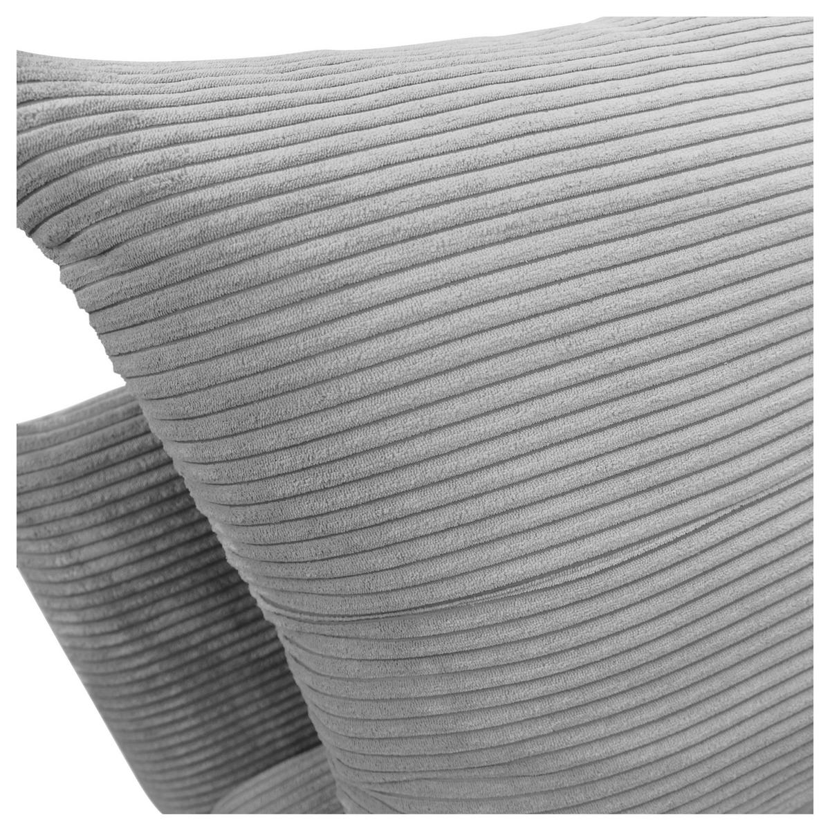 2-sitzer-sofa Yellow Mit Schlaffunktion Hellgrau Cord - Hellgrau/Schwarz, Design, Textil (154/93/85cm) - MID.YOU