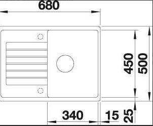 DREZ ZIA 45 S COMPACT - tmavosivá, kameň (68/50cm) - Blanco