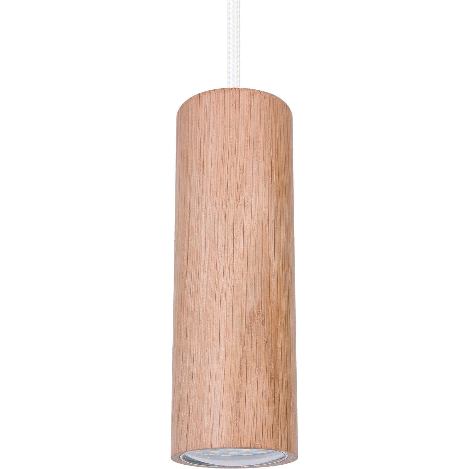 Hängeleuchte 8520245 madera 2/Eiche/Weiß - Eichefarben/Weiß, Natur, Holz (37/140cm)