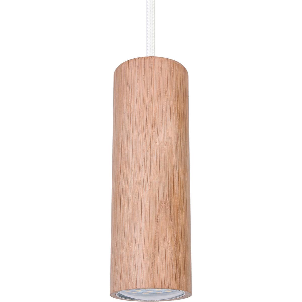 Hängeleuchte 8520145 madera - Eichefarben/Weiß, Natur, Holz (10/90-140cm)