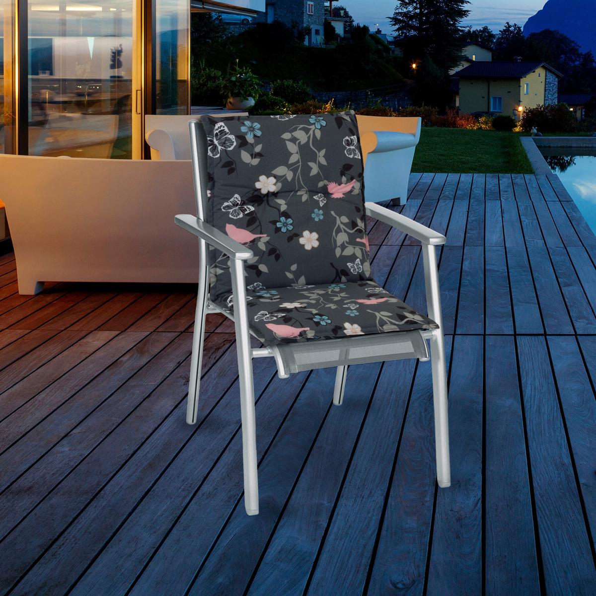 Niederlehner Auflagen 4er-set Bregenz 100x50x6cm Grau - Grau, Basics, Textil (100/50/6cm) - Gardenson