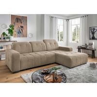 Ecksofa Vicari Hellbraun S: 185x292 Cm - Hellbraun/Schwarz, MODERN, Textil (185/292cm) - Livetastic