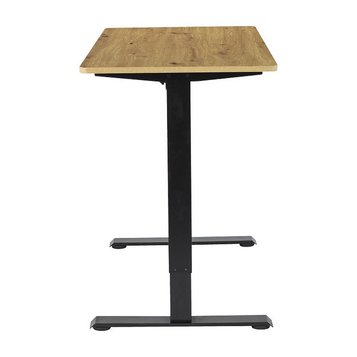 Psaci stůl EMIL II - černá/dub artisan, Moderní, kov/kompozitní dřevo (120/72-118/60cm) - Mömax