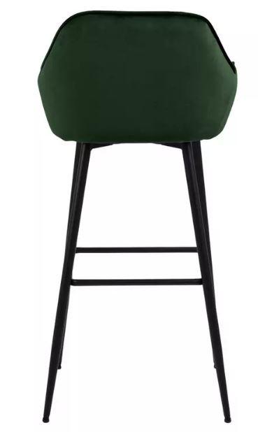 Levně Barová Židle Brooke Tmavě Zelená