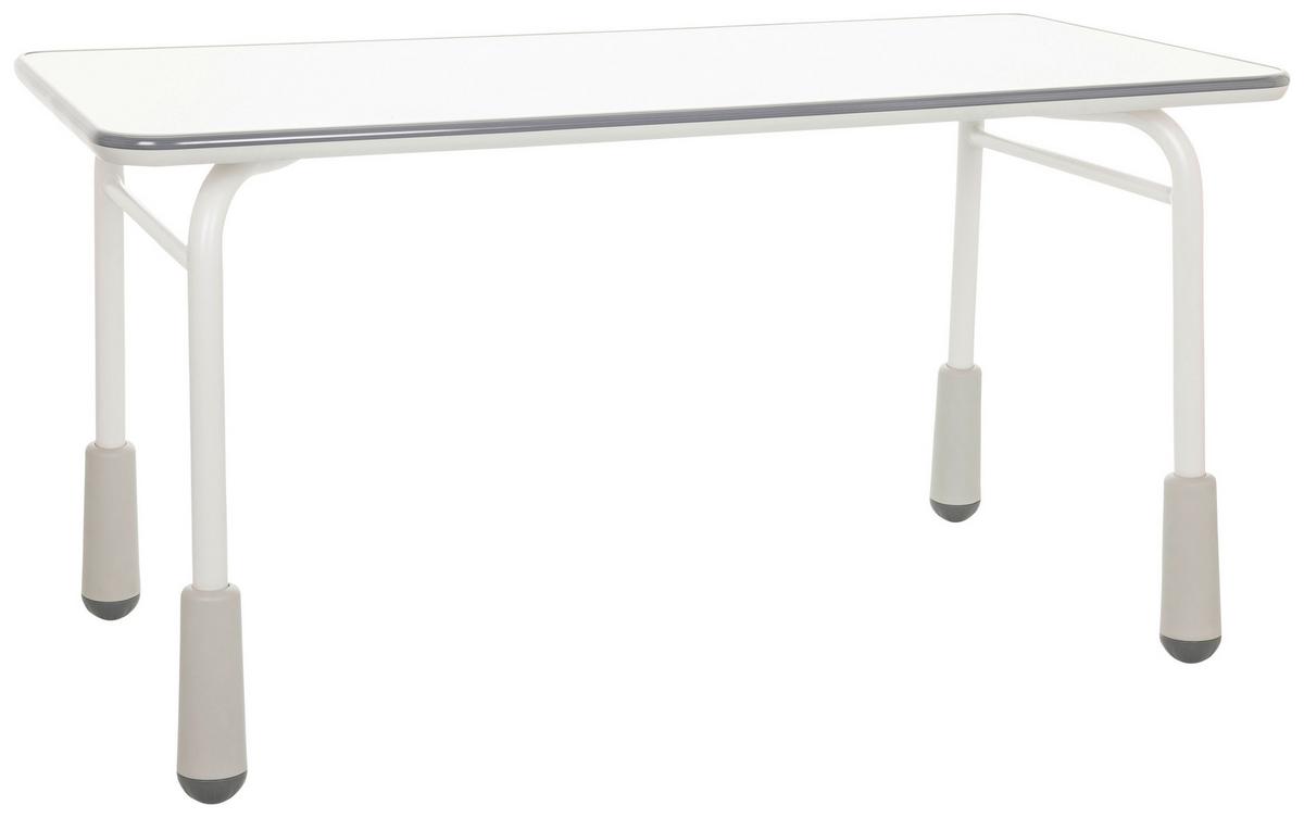 Jugendschreibtisch Kid Gro T - Hellgrau, Basics, Holzwerkstoff/Metall (120/58-67/60cm) - MID.YOU