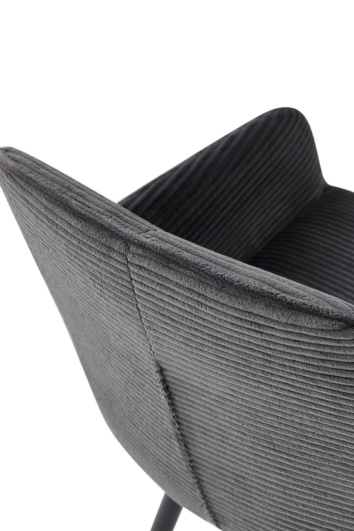 Armlehnstuhl-Set Verona II S 2er-Set - Anthrazit/Schwarz, MODERN, Textil/Metall (55/85/61cm) - MID.YOU