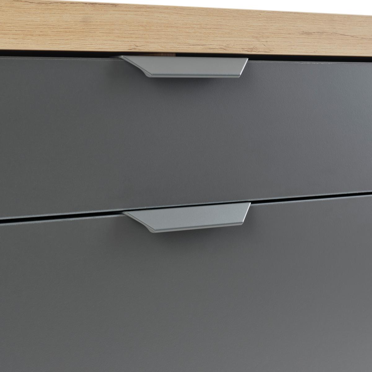 TV-Element Jake Anthrazit/Eiche Dekor B: 213cm - Anthrazit/Eiche Artisan, Trend, Holzwerkstoff (213/61,5/38cm)