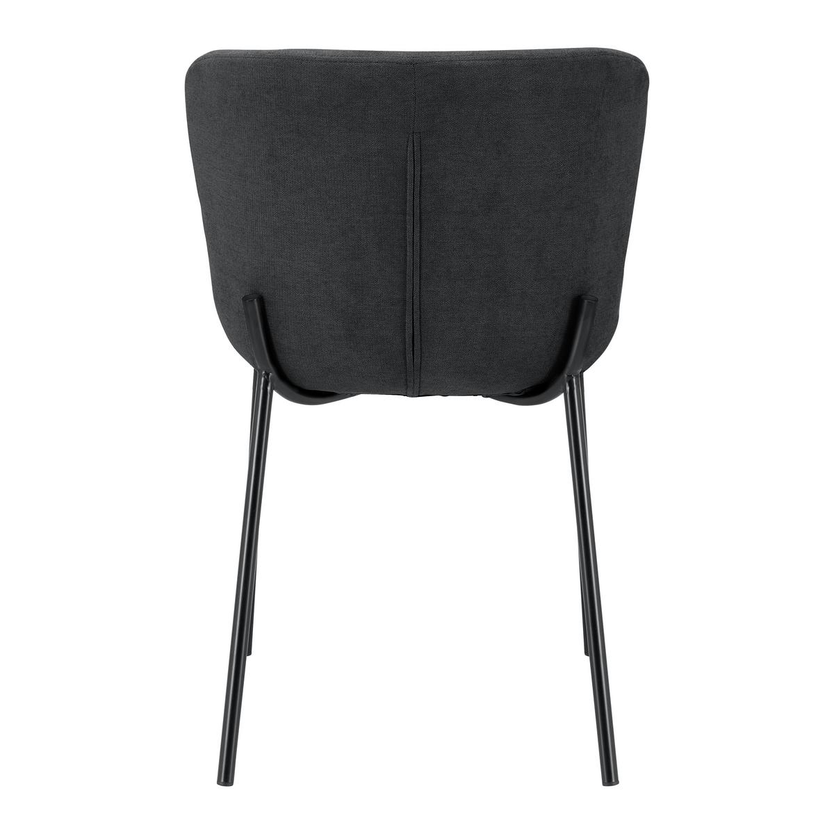 Židle NOEMIE tmavěšedá - černá/tmavě šedá, Moderní, kov/dřevo (46/79/56cm) - Bessagi Home