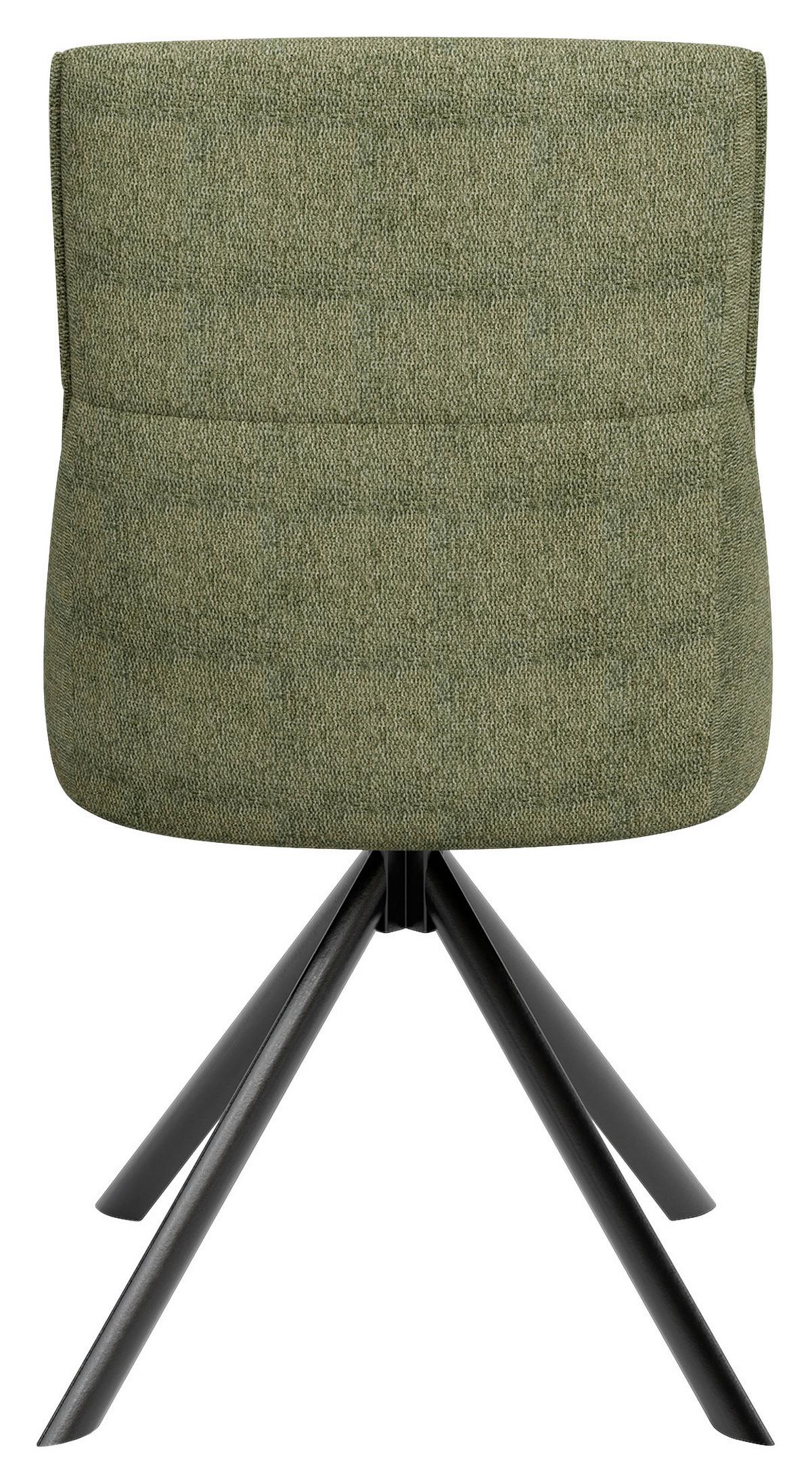 Stuhl-set California - Dunkelgrün/Schwarz, MODERN, Textil/Metall (50/89/56cm) - MID.YOU