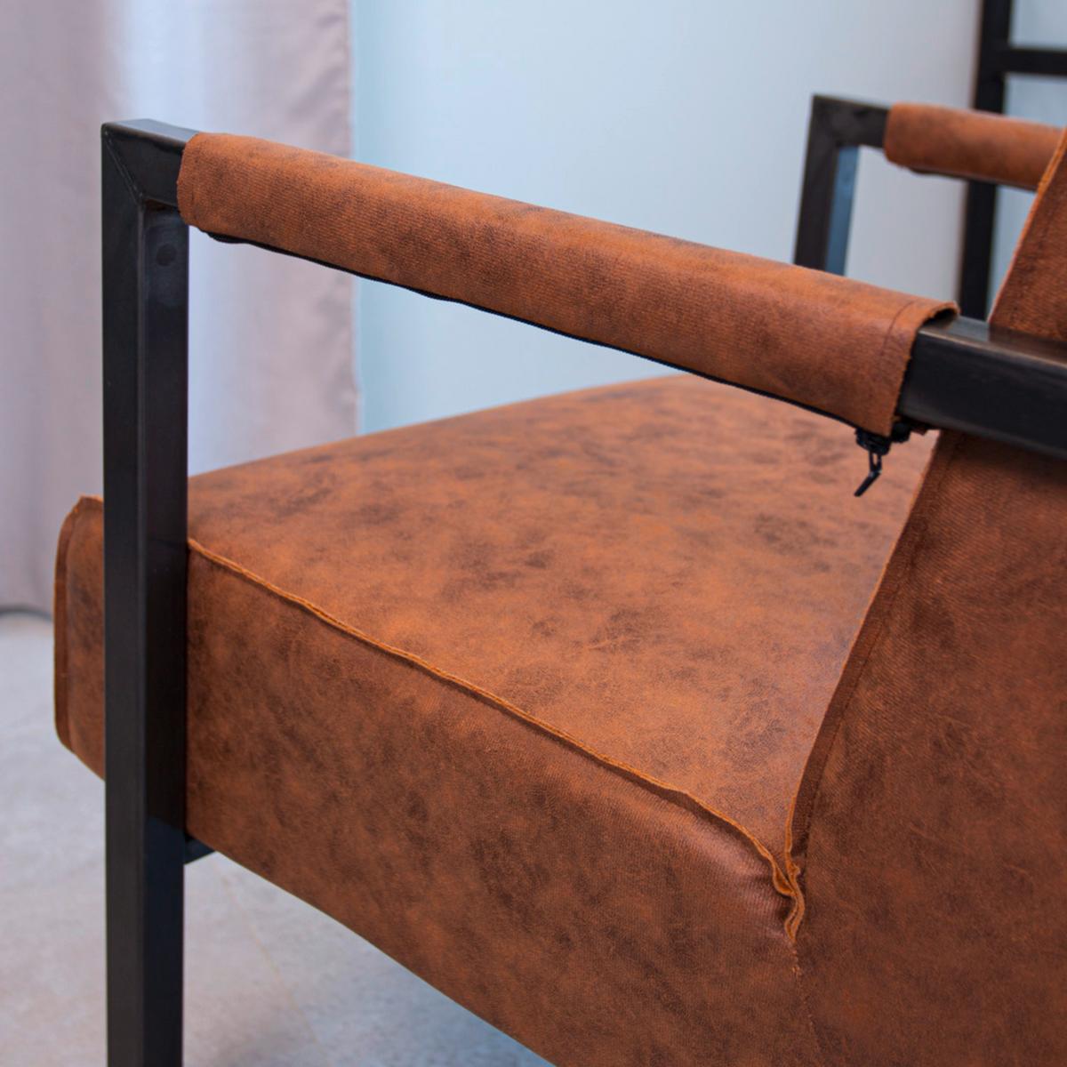 Sessel Tyler Cognac, B: 62 Cm - Cognac, MODERN, Textil (62/84/70cm) - MID.YOU