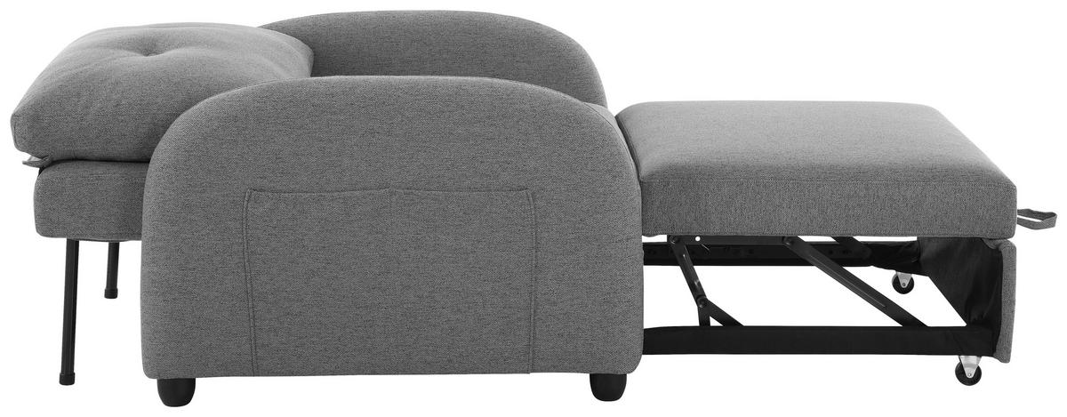 Fekvőfotel Cosmo - sötétszürke, Design, textil (102/94/95cm) - Livetastic