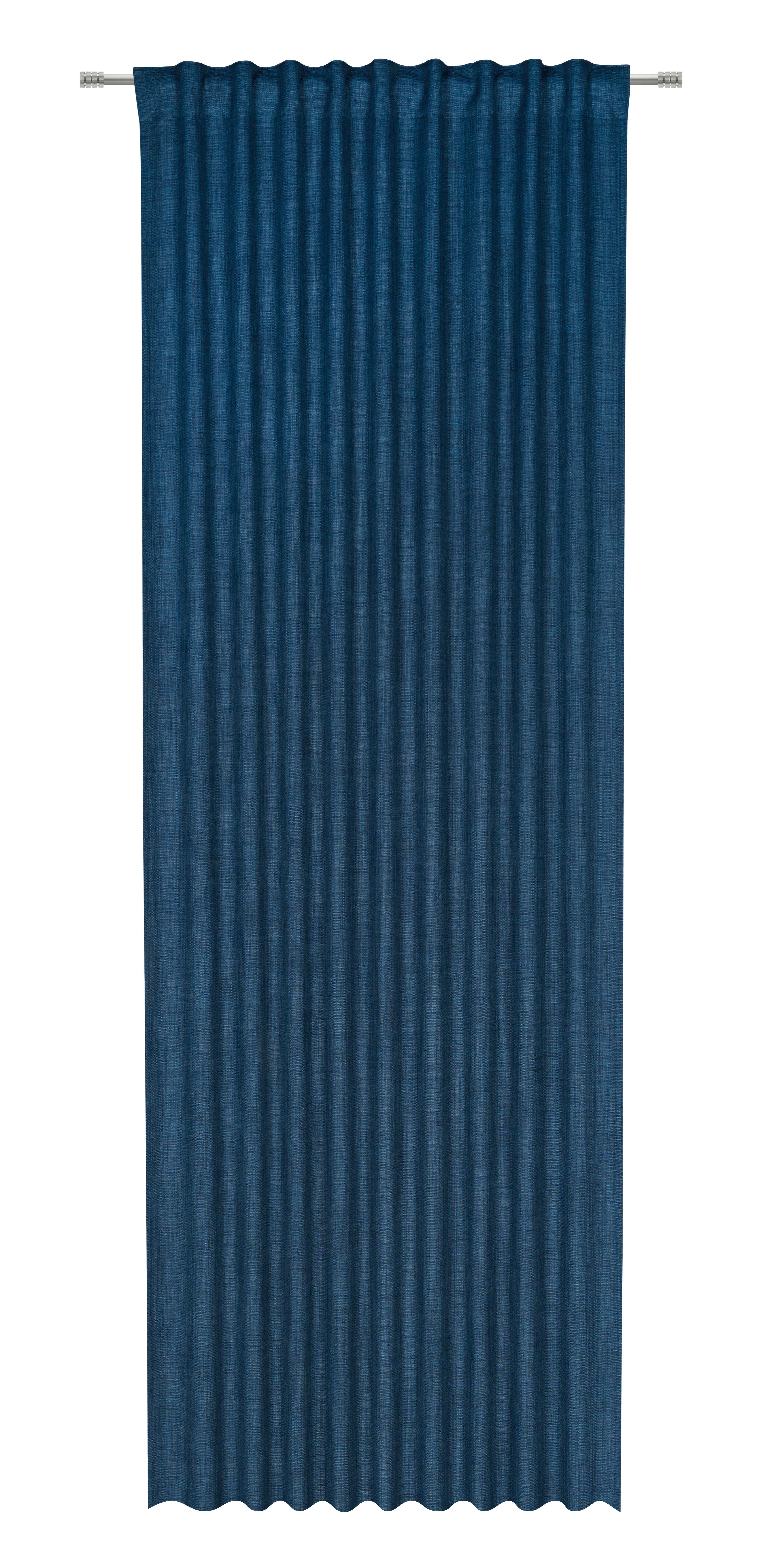 HOTOVÝ ZÁVĚS LEO - modrá, Moderní, textil (135/300cm) - Premium Living
