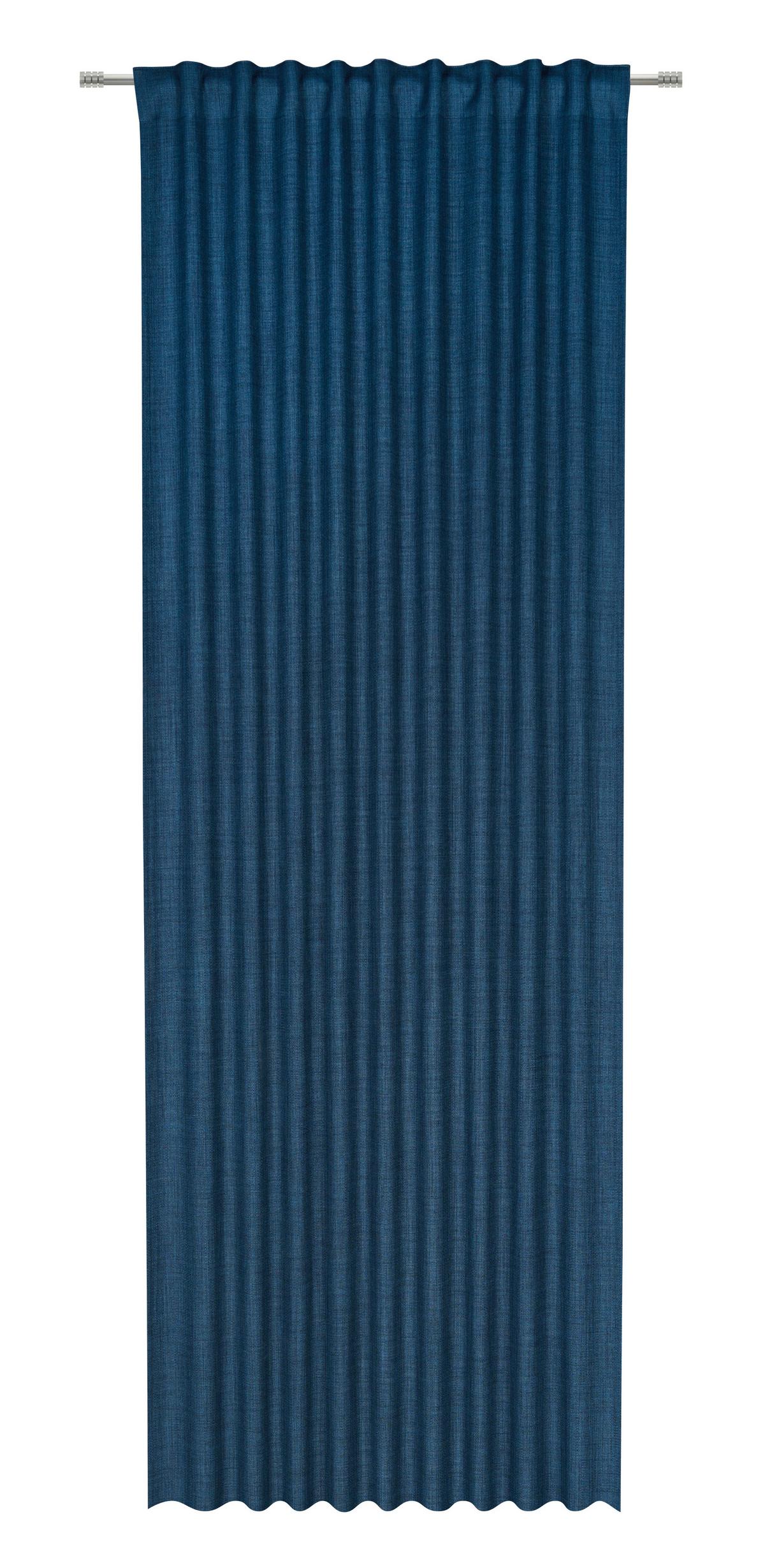 HOTOVÝ ZÁVES LEO - modrá, Modern, textil (135/300cm) - Premium Living
