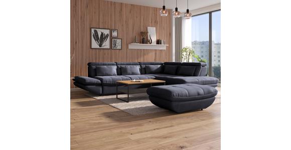 Wohnlandschaft Park - Schwarz/Dunkelblau, MODERN, Textil (233/311cm) - Luca Bessoni