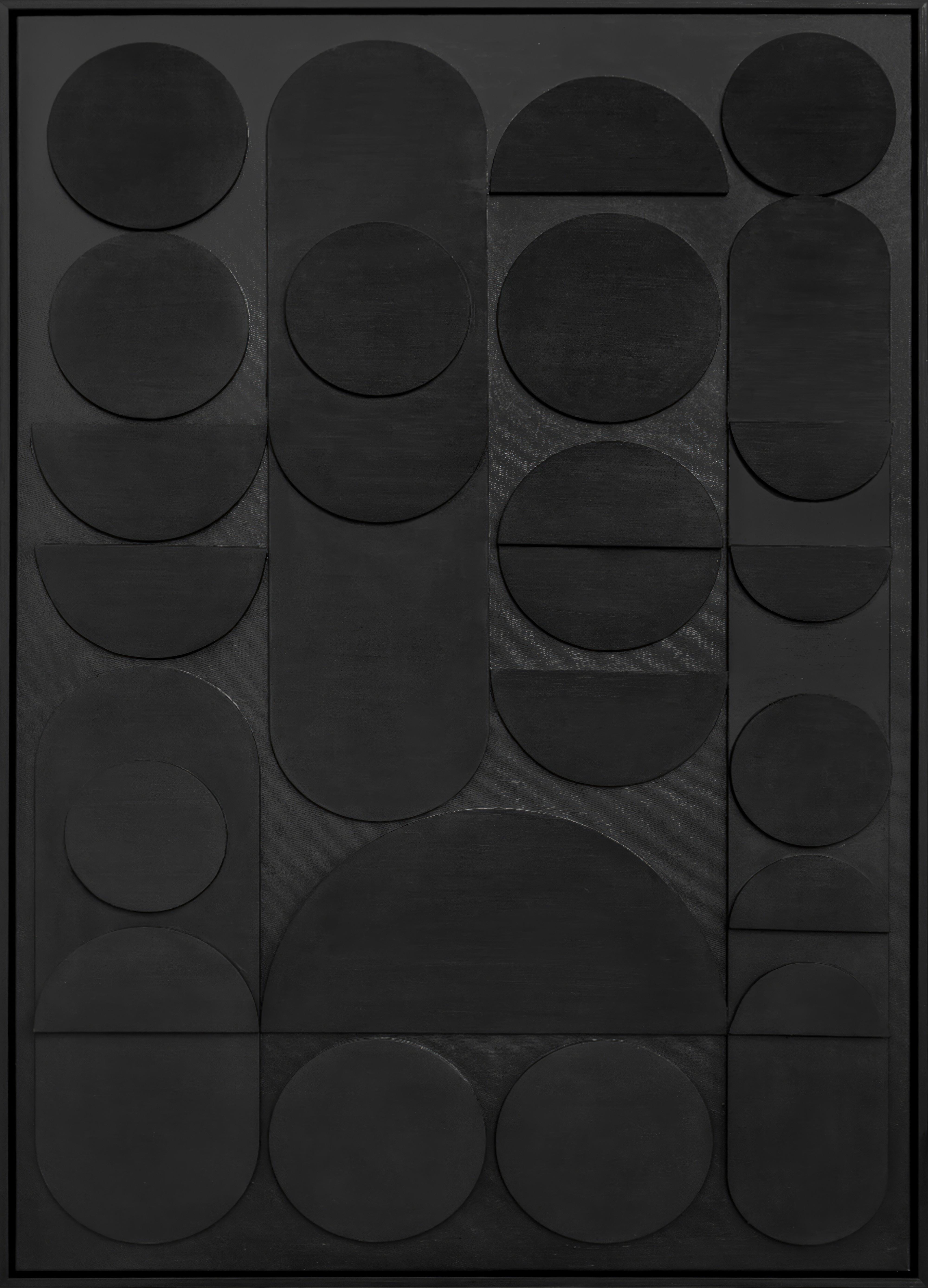 Obraz na plátne DENISE BIG - černá, Moderní, dřevo/textil (100/140cm) - Premium Living