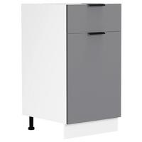 Küchenunterschsrank Fasola 40 cm Weiß/Anthrazit - Anthrazit/Weiß, Trend, Holzwerkstoff (40/82/46cm) - MID.YOU