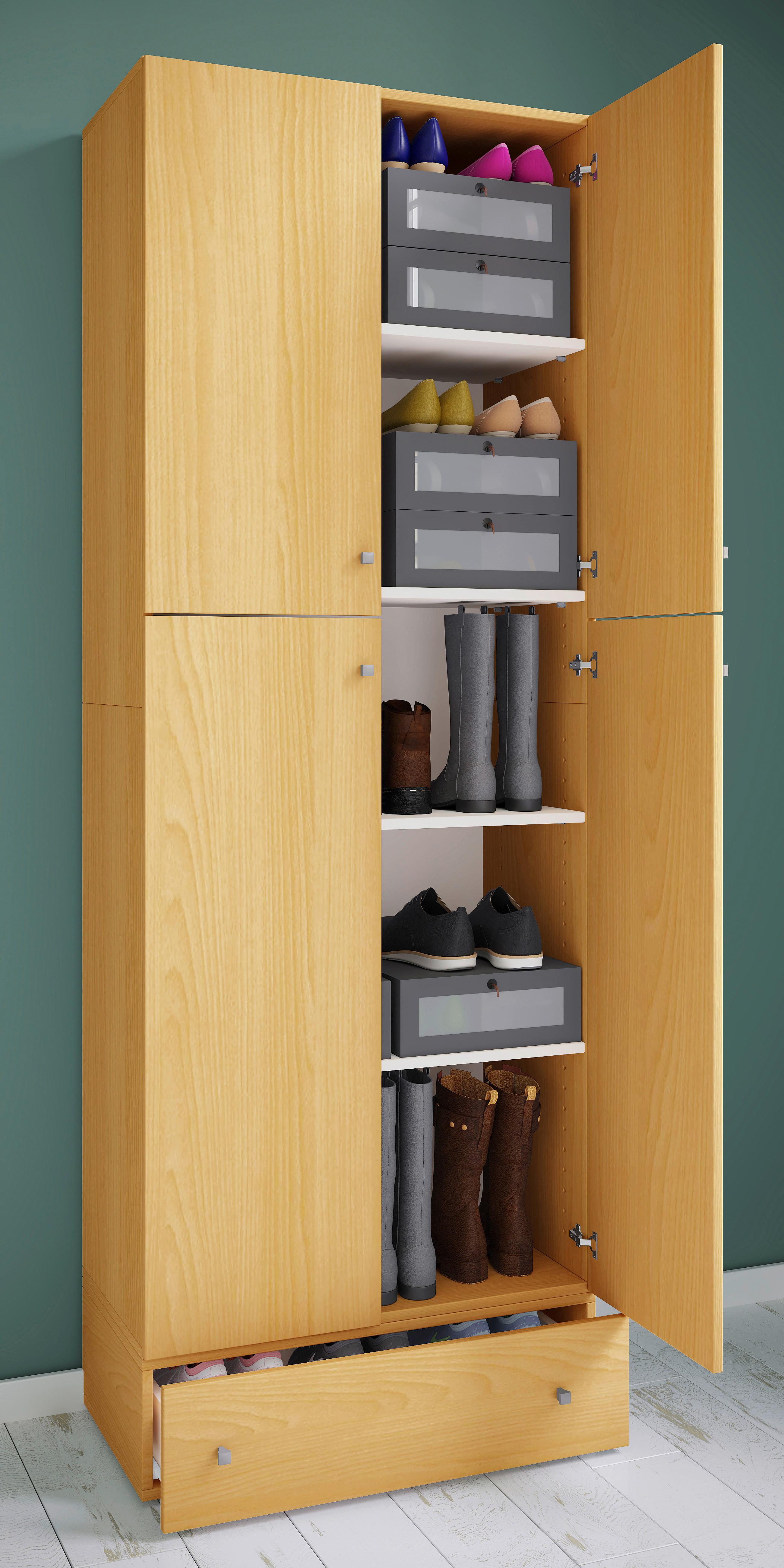 Drehtürenschrank B: 70 Cm Lona Xxl Buche Dekor - Buchefarben, MODERN, Holzwerkstoff (70/200/39cm) - MID.YOU