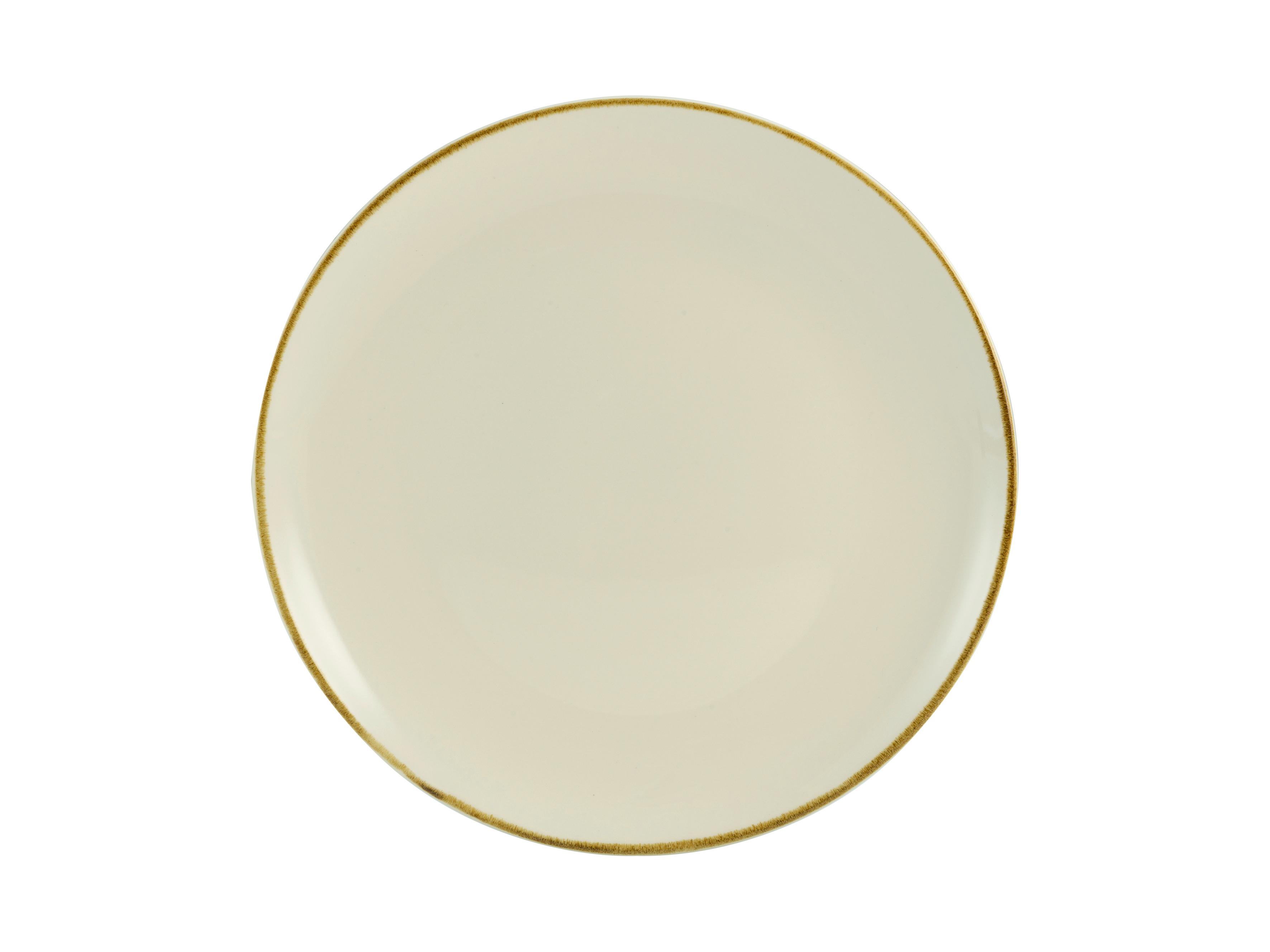 Dezertní Talíř Linen, Ø: 22cm - bílá/krémová, keramika (22/22/2,5cm) - Premium Living
