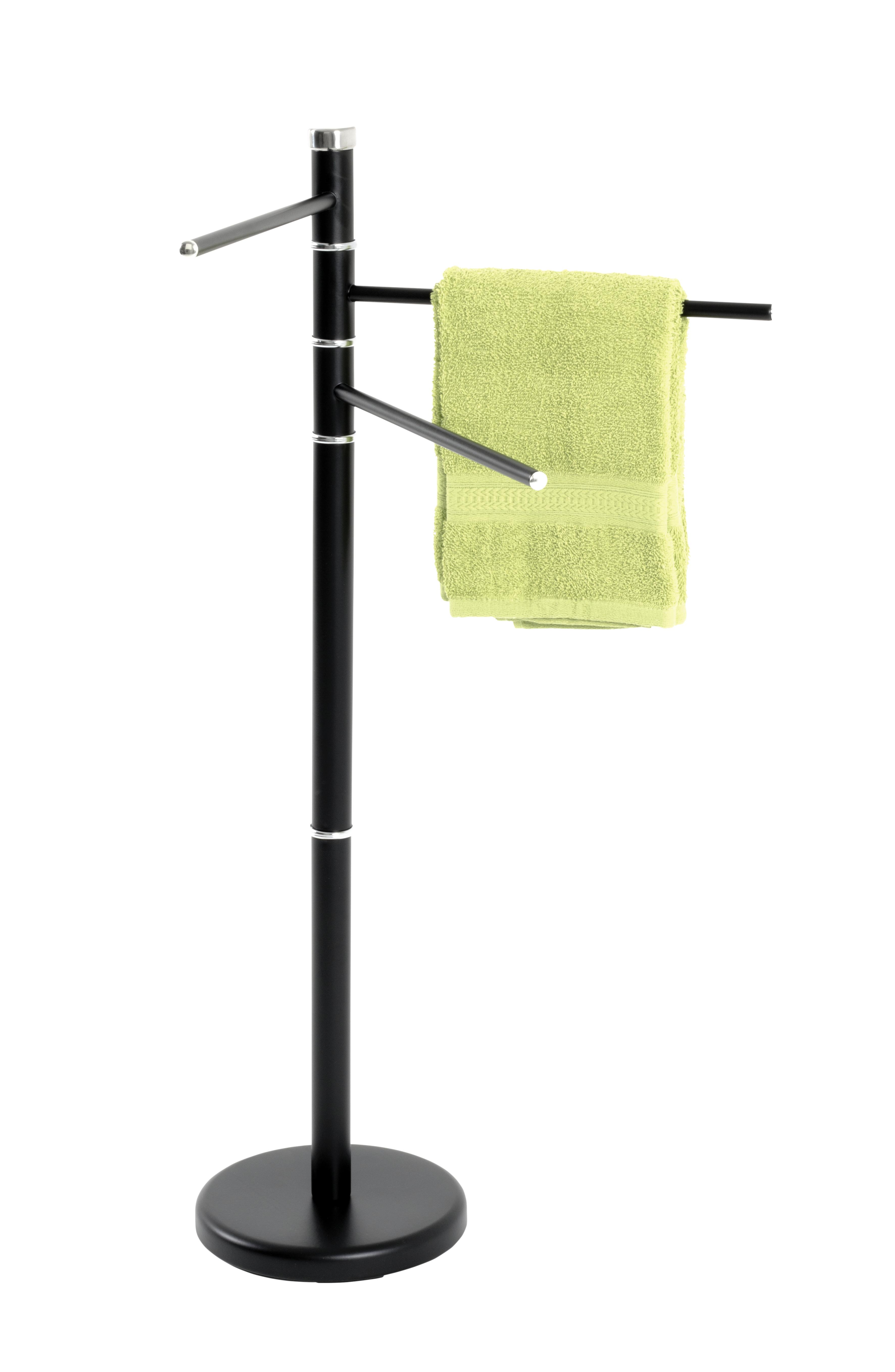 Stojan Na Ručníky Z Oceli V Černé - černá, Moderní, kov (22/89/46cm) - Modern Living
