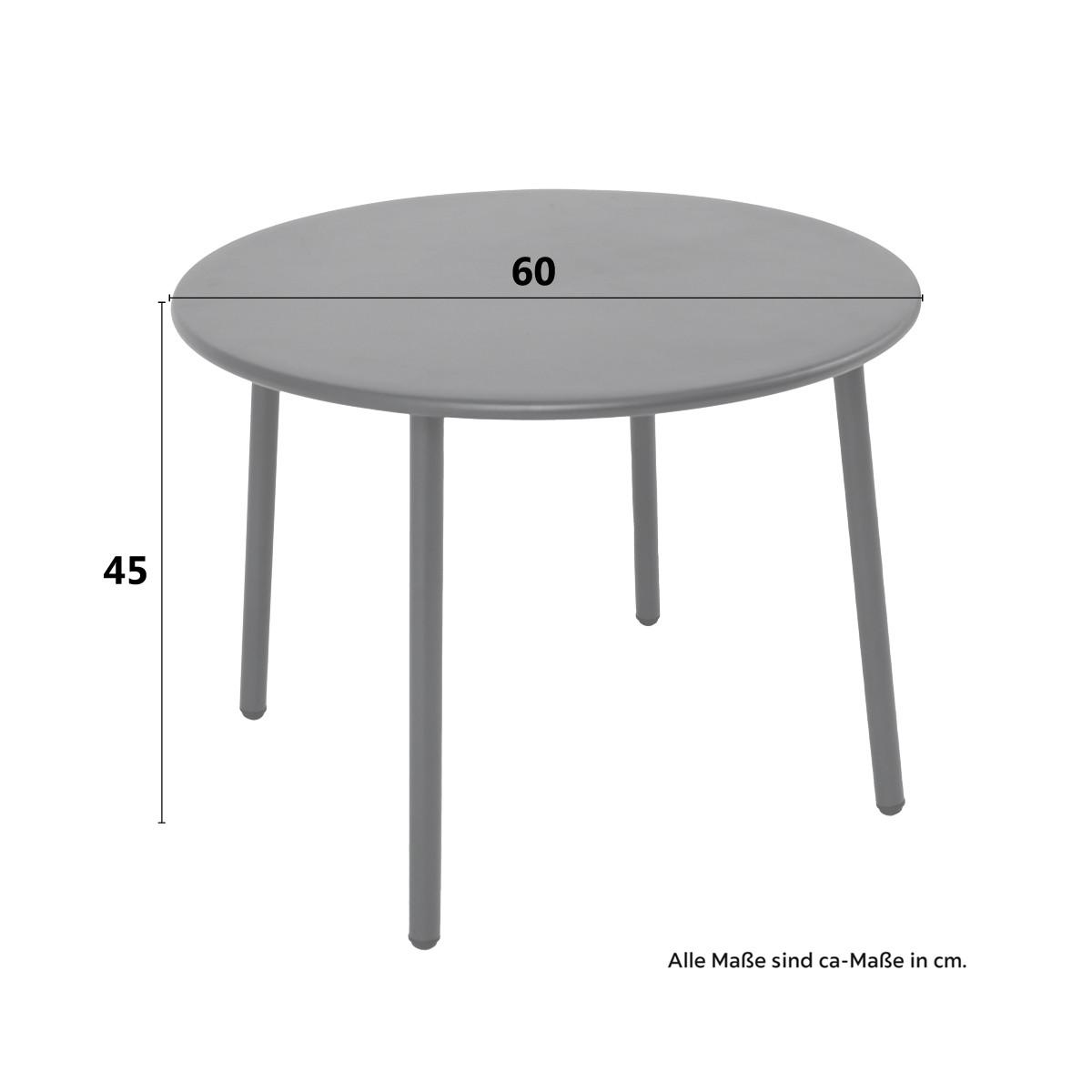 ZAHRADNÍ SADA REINI - šedá/tmavě šedá, Moderní, kov/textil (120/74/68cm) - Mömax