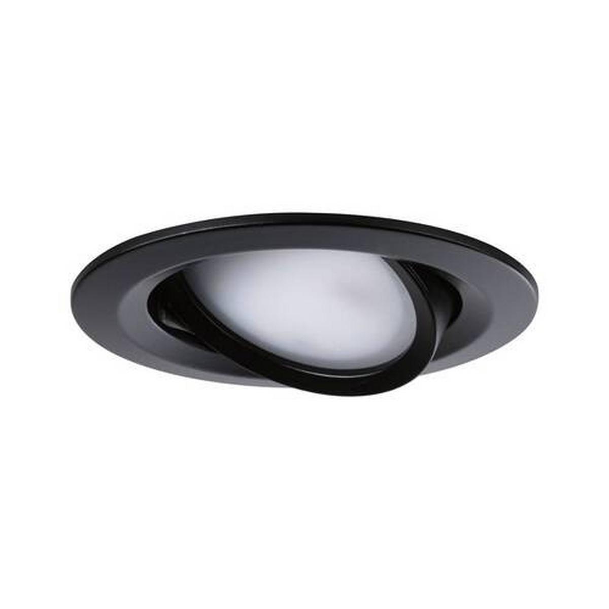 Deckenleuchte 3er-set Ø 8,4 Cm, Rund, Schwarz Matt - Schwarz, Basics, Metall (8,4cm) - Paulmann
