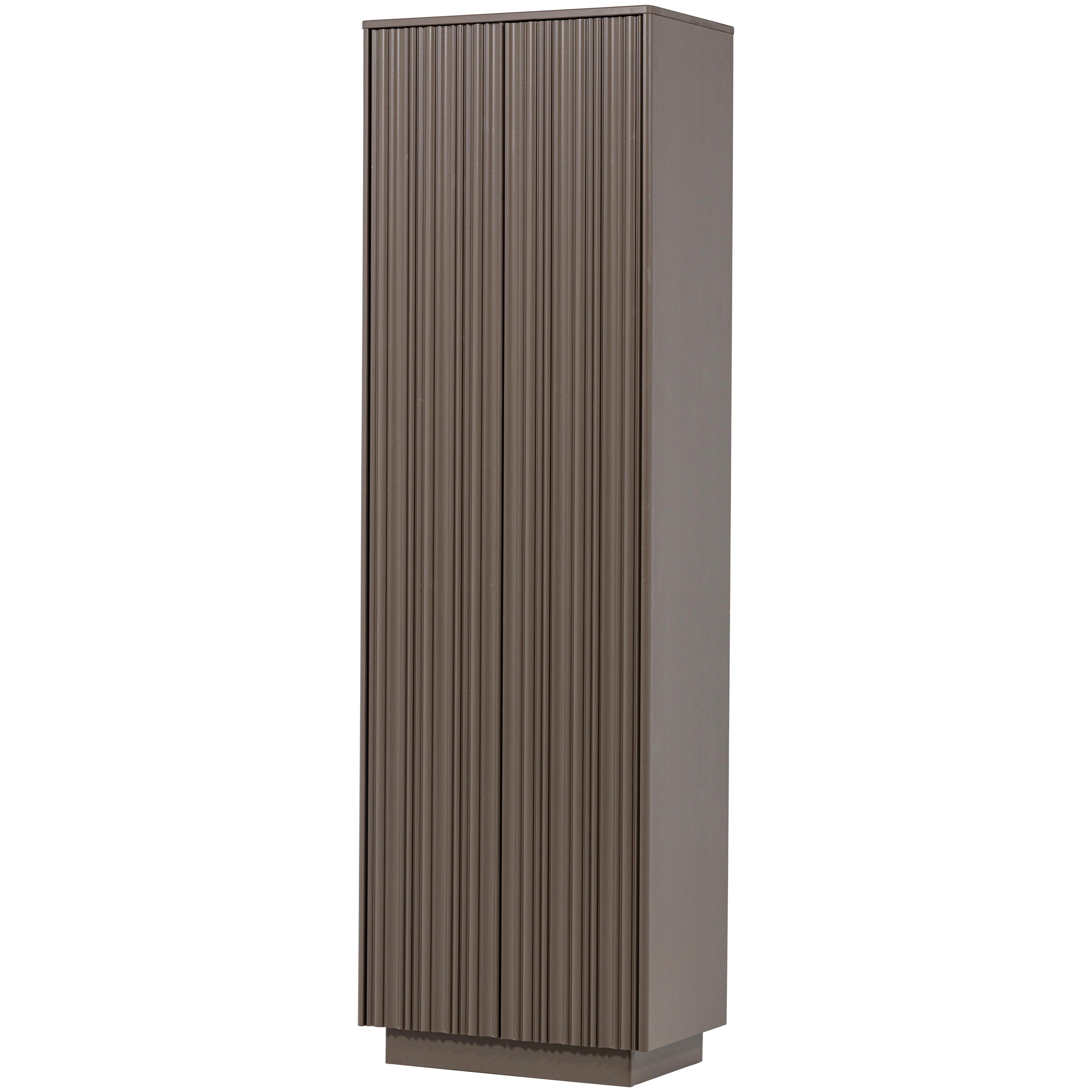 Garderobenschrank Nova Dunkelbraun B: 67 cm - Dunkelbraun, Design, Holz (67/215/40cm) - Livetastic